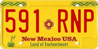 NM license plate 591RNP