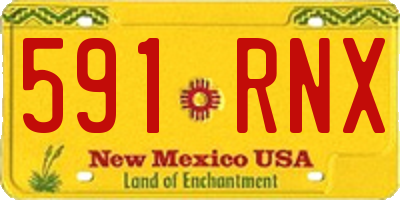 NM license plate 591RNX