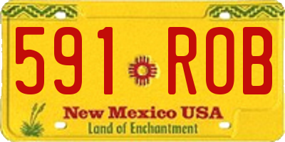 NM license plate 591ROB