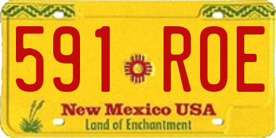 NM license plate 591ROE