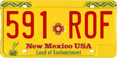 NM license plate 591ROF