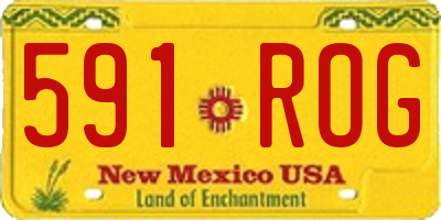 NM license plate 591ROG