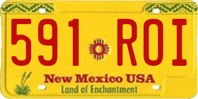 NM license plate 591ROI
