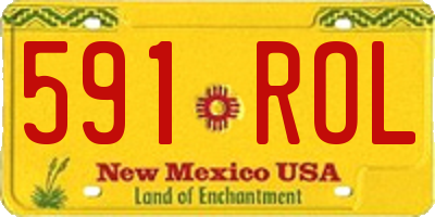 NM license plate 591ROL