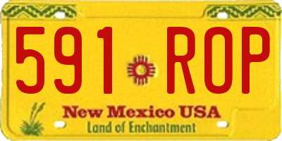 NM license plate 591ROP