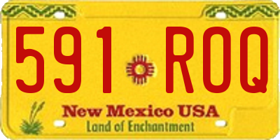 NM license plate 591ROQ