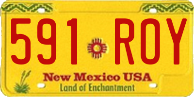 NM license plate 591ROY