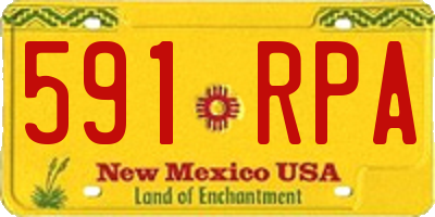 NM license plate 591RPA