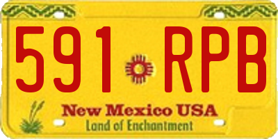 NM license plate 591RPB