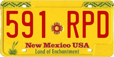NM license plate 591RPD