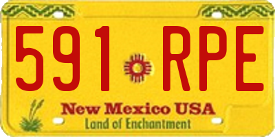 NM license plate 591RPE