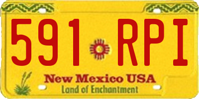 NM license plate 591RPI