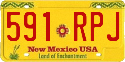 NM license plate 591RPJ