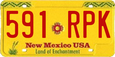NM license plate 591RPK