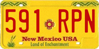 NM license plate 591RPN