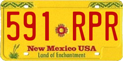 NM license plate 591RPR
