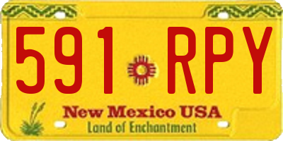 NM license plate 591RPY