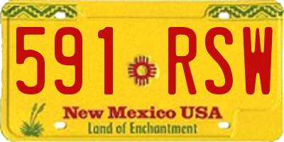 NM license plate 591RSW