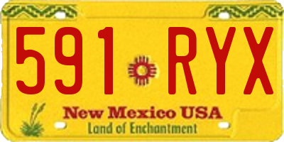 NM license plate 591RYX