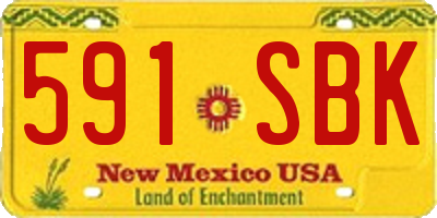 NM license plate 591SBK