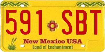 NM license plate 591SBT