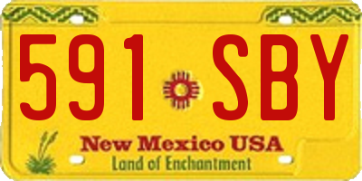NM license plate 591SBY