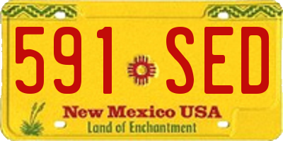 NM license plate 591SED