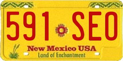 NM license plate 591SEO