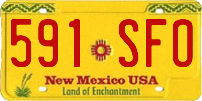 NM license plate 591SFO