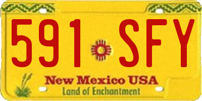 NM license plate 591SFY