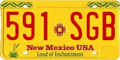 NM license plate 591SGB