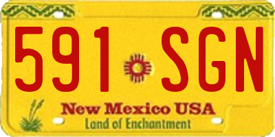 NM license plate 591SGN