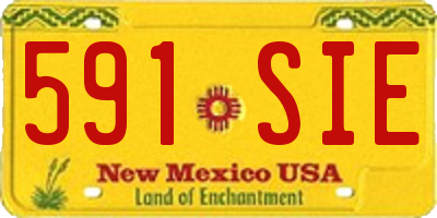 NM license plate 591SIE