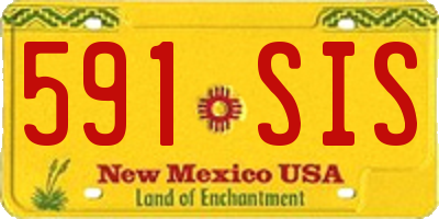 NM license plate 591SIS