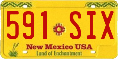 NM license plate 591SIX