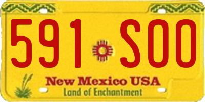 NM license plate 591SOO