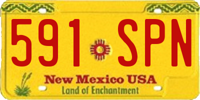 NM license plate 591SPN