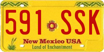 NM license plate 591SSK