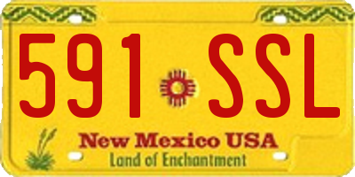 NM license plate 591SSL