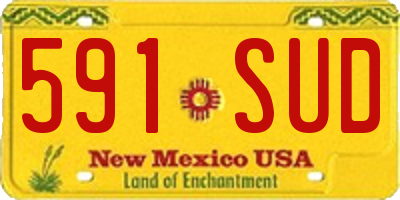 NM license plate 591SUD