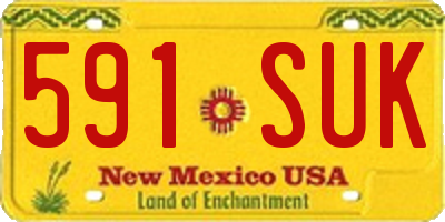 NM license plate 591SUK