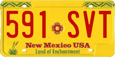 NM license plate 591SVT