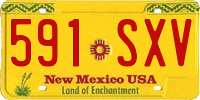 NM license plate 591SXV