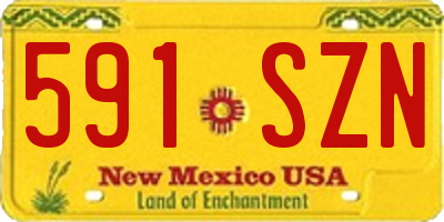 NM license plate 591SZN