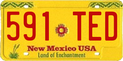NM license plate 591TED