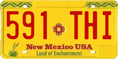 NM license plate 591THI