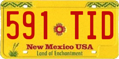 NM license plate 591TID
