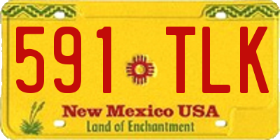 NM license plate 591TLK