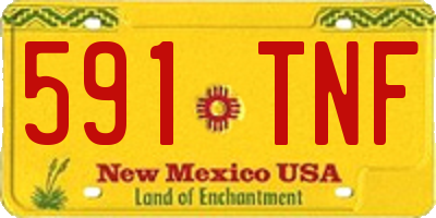 NM license plate 591TNF