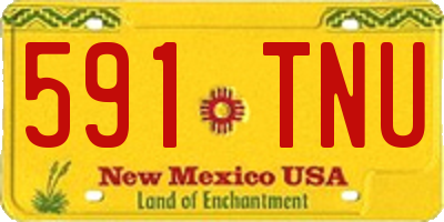 NM license plate 591TNU